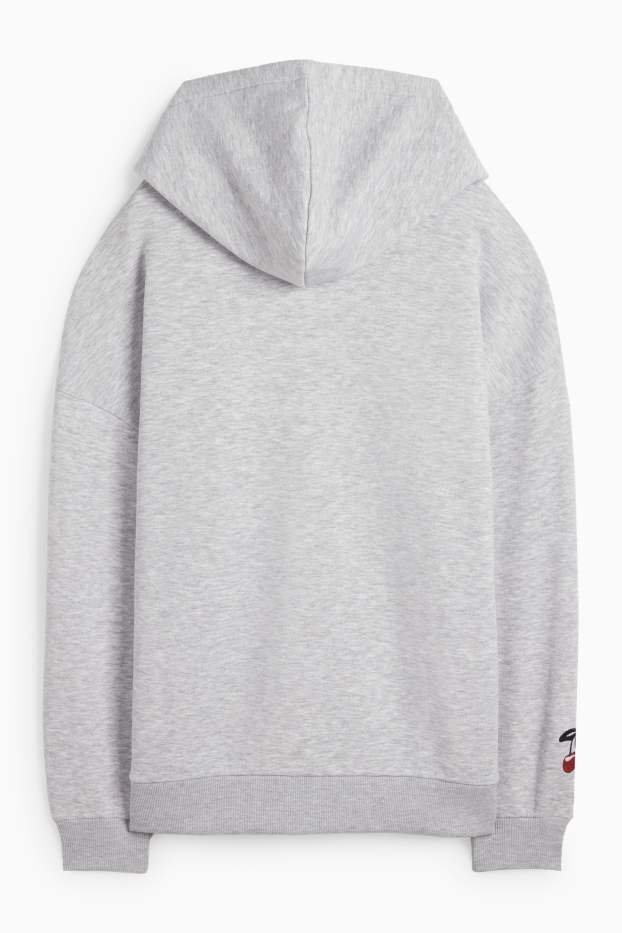 Women - Hoodie - oversized - light gray-melange