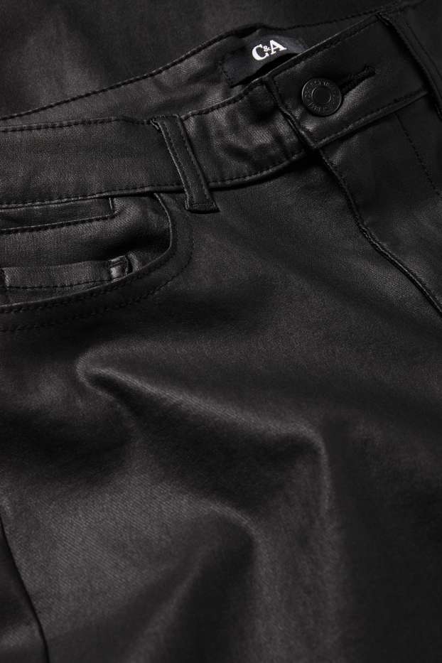 Femei - Pantaloni de stofă - talie înaltă - skinny fit - negru
