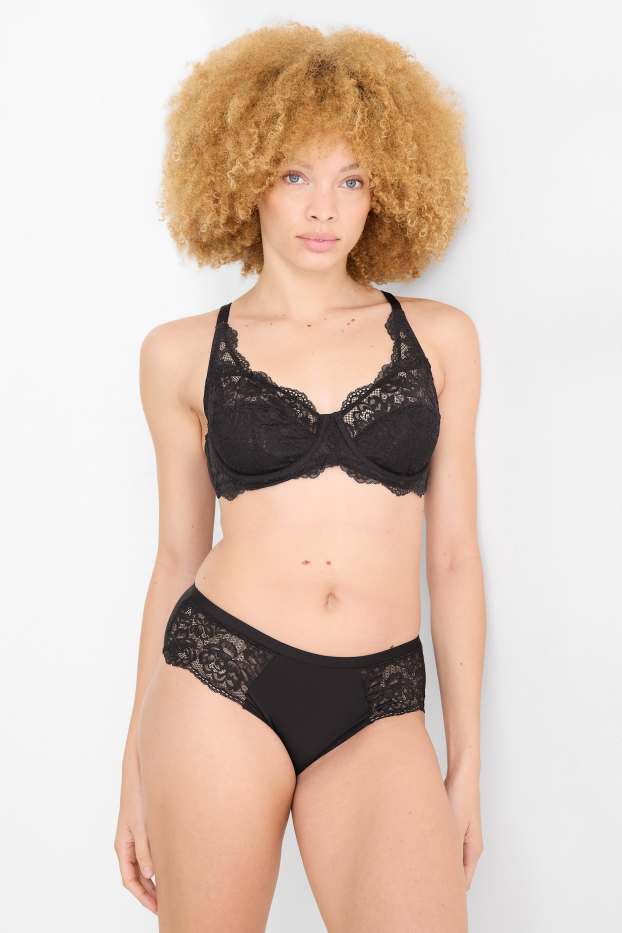 Dames - BH met beugels - zwart