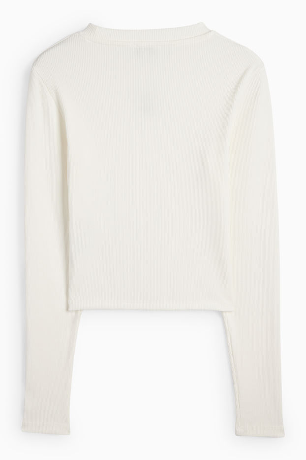Dames - T-shirt - crème wit