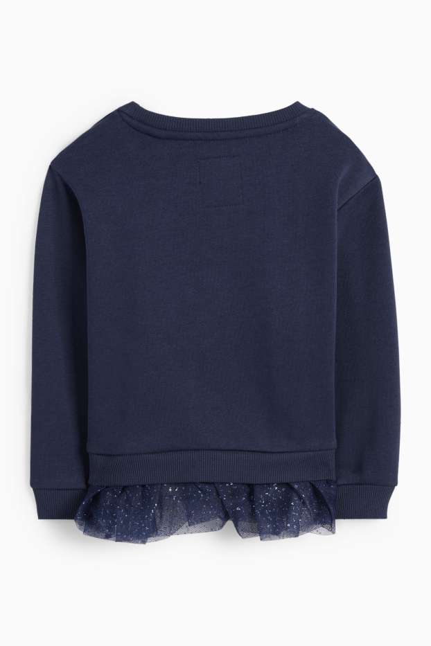 Enfants filles - La Reine des Neiges - sweat - bleu foncé