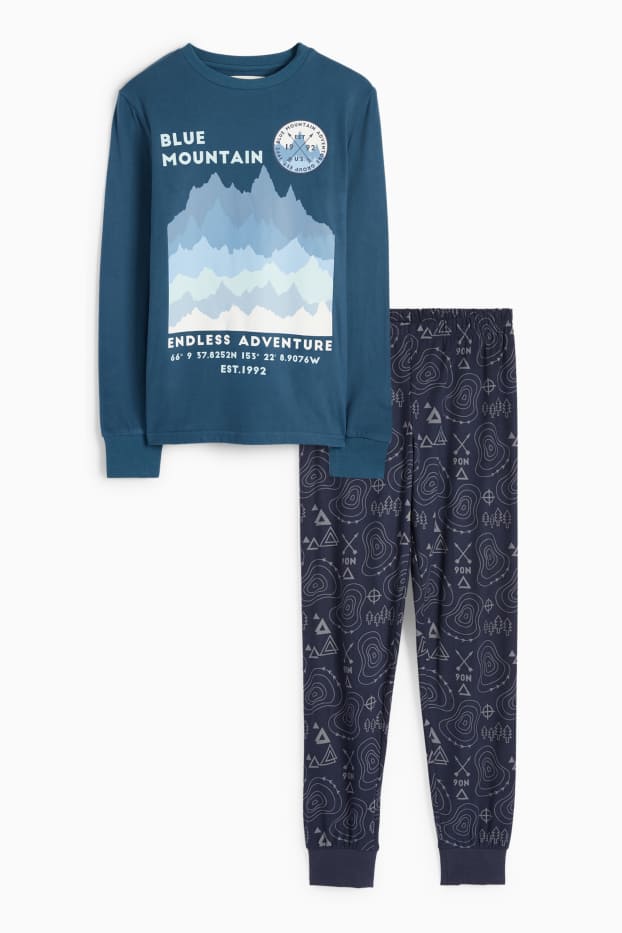 Děti - chlapci - Pyžamo - 2dílné - petrolejová