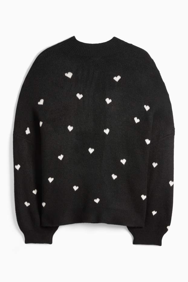 Femei - Pulover cu motive de Crăciun - I Love Christmas - negru