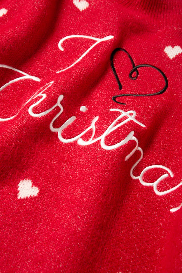 Femmes - Pull de Noël - I Love Christmas - rouge