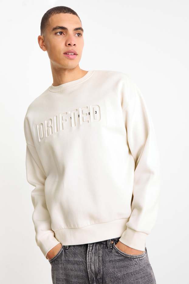 Herren - Sweatshirt - cremeweiß
