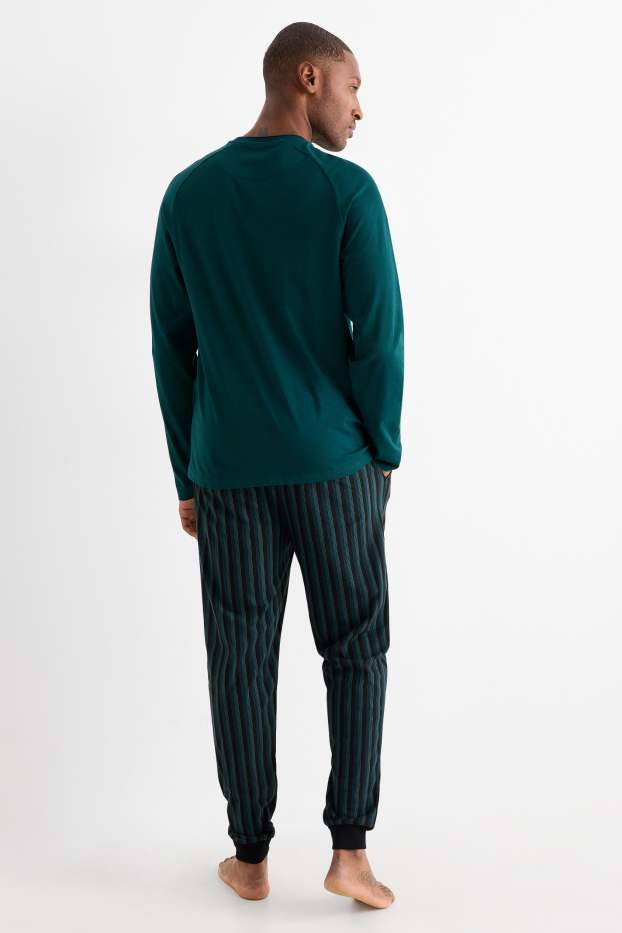 Herren - Pyjama - dunkelgrün