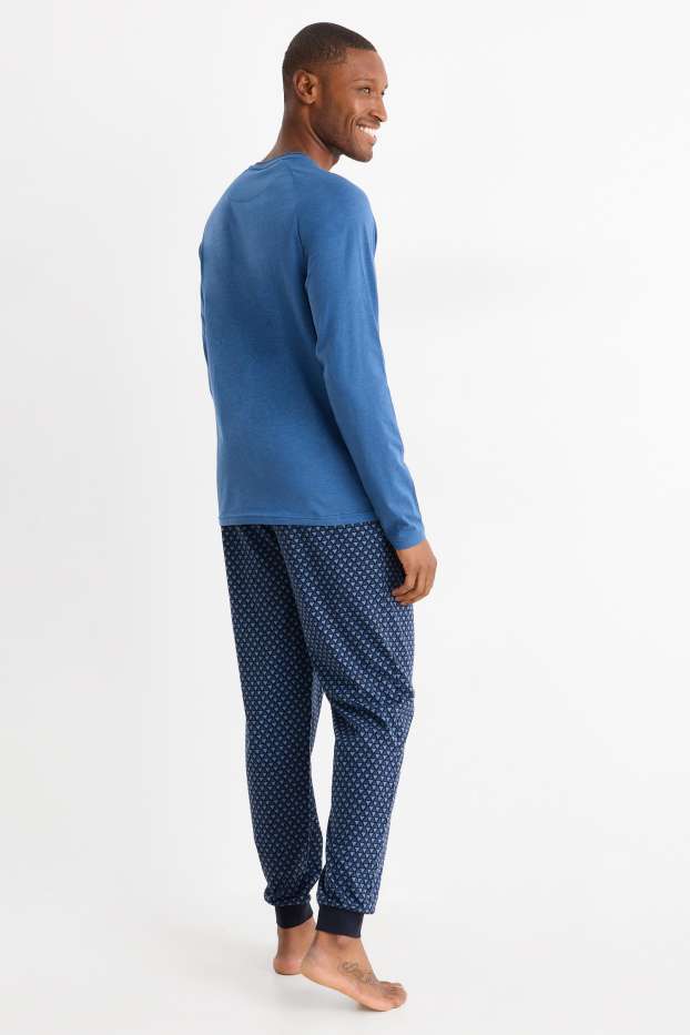Herren - Pyjama - dunkelblau