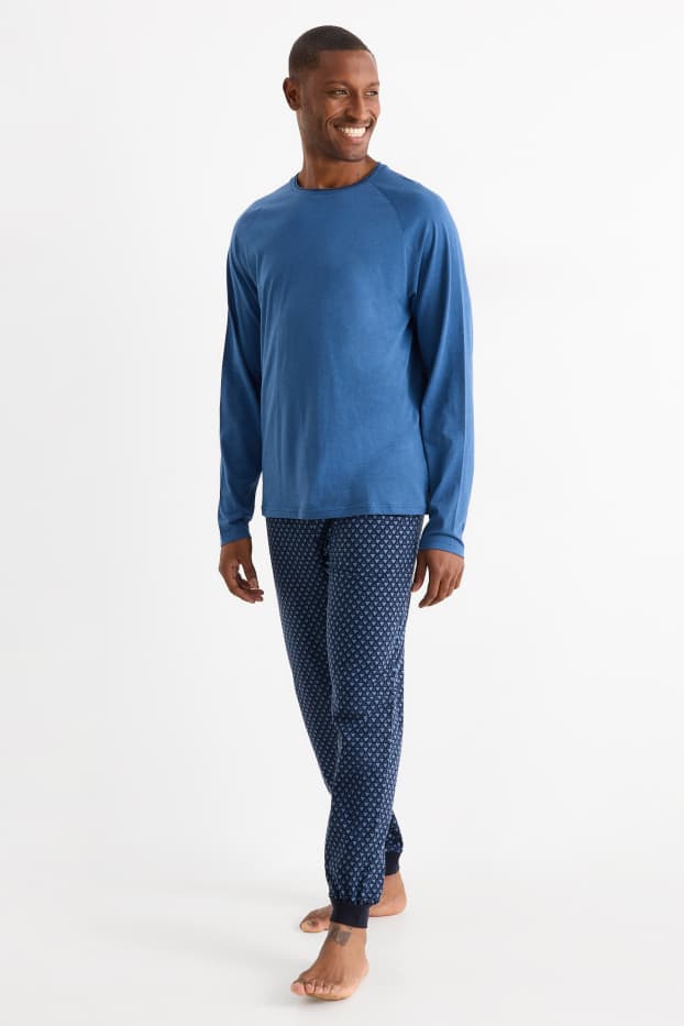 Herren - Pyjama - dunkelblau