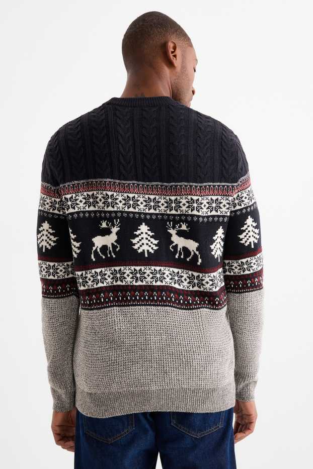 Men - Christmas jumper - dark blue