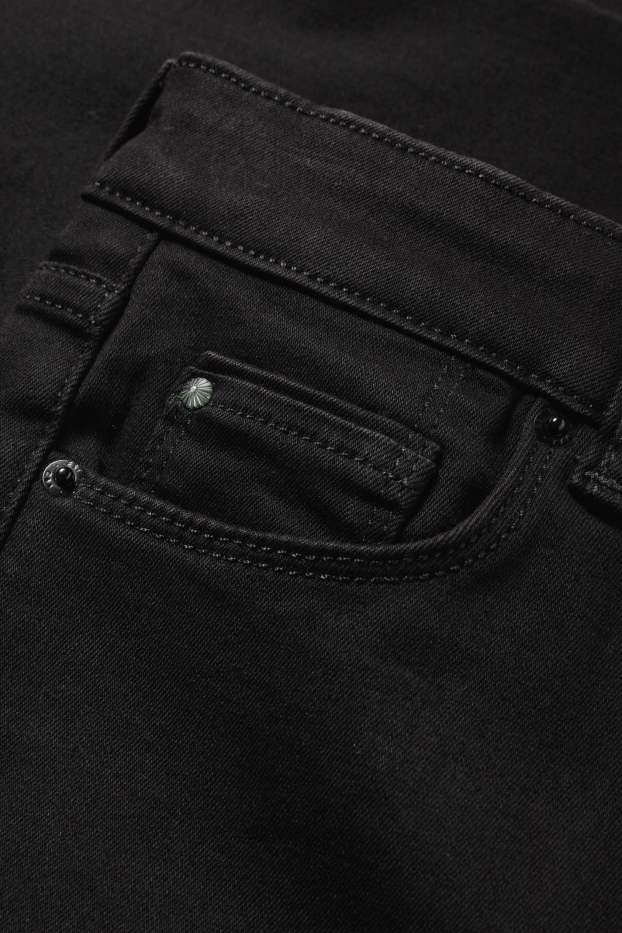 Dames - Bootcut jeans - mid waist - zwart