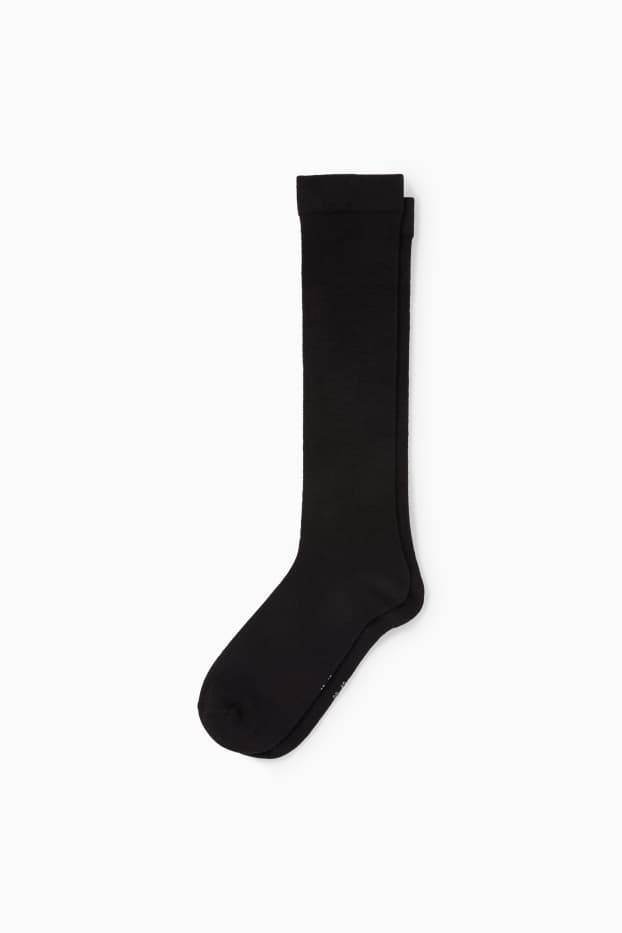Women - Knee-high socks - black
