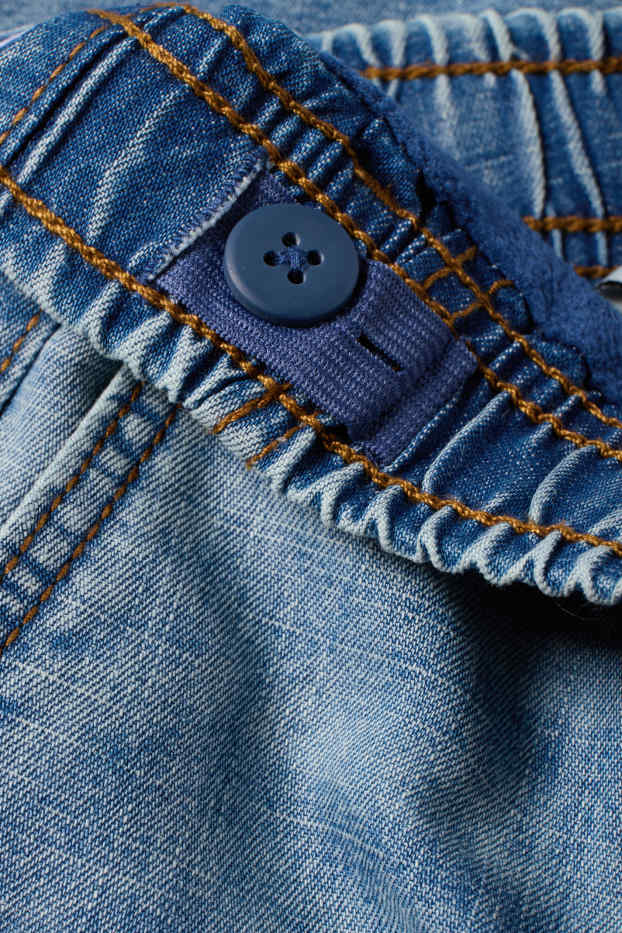 Kinder Buben - Multipack 2er - Relaxed Jeans - Thermojeans - blau / grau