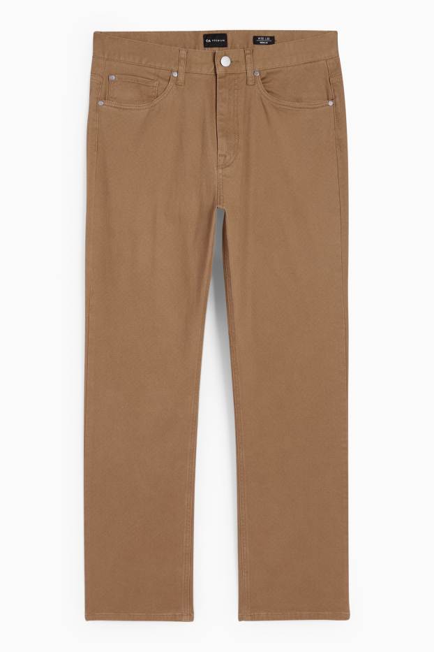 Hommes - Pantalon - regular fit - marron clair