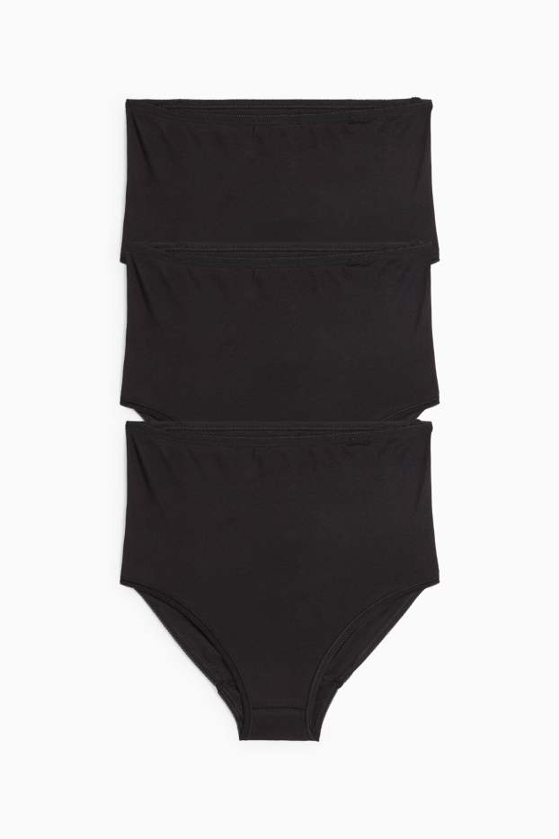 Damen - Multipack 3er - Umstands-Slip - schwarz