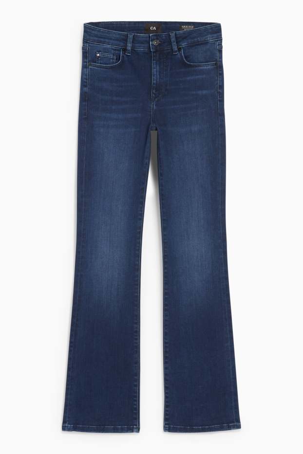 Femei - Bootcut jeans - talie medie - denim-albastru