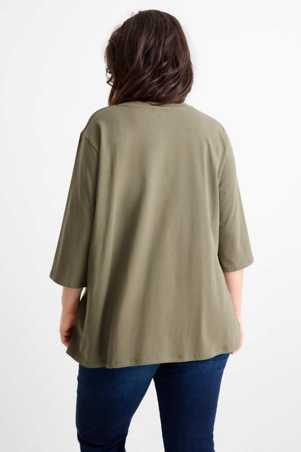 Damen - T-Shirt - LYCRA® - khaki