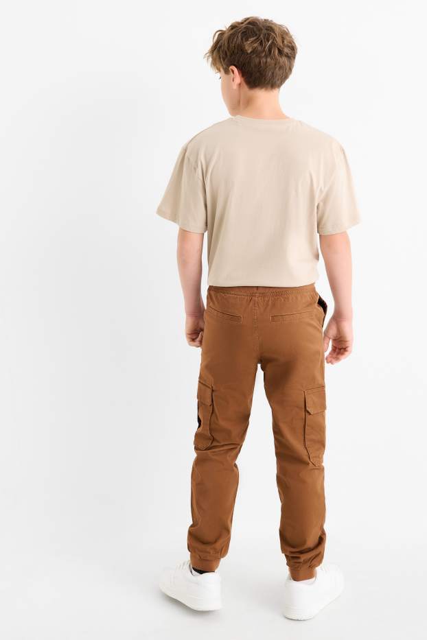 Children Boys - Thermal cargo trousers - brown