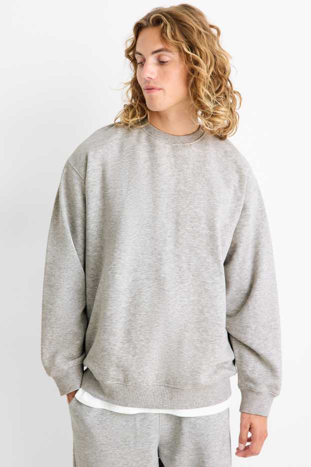 Heren - Oversized sweatshirt - licht grijs-mix