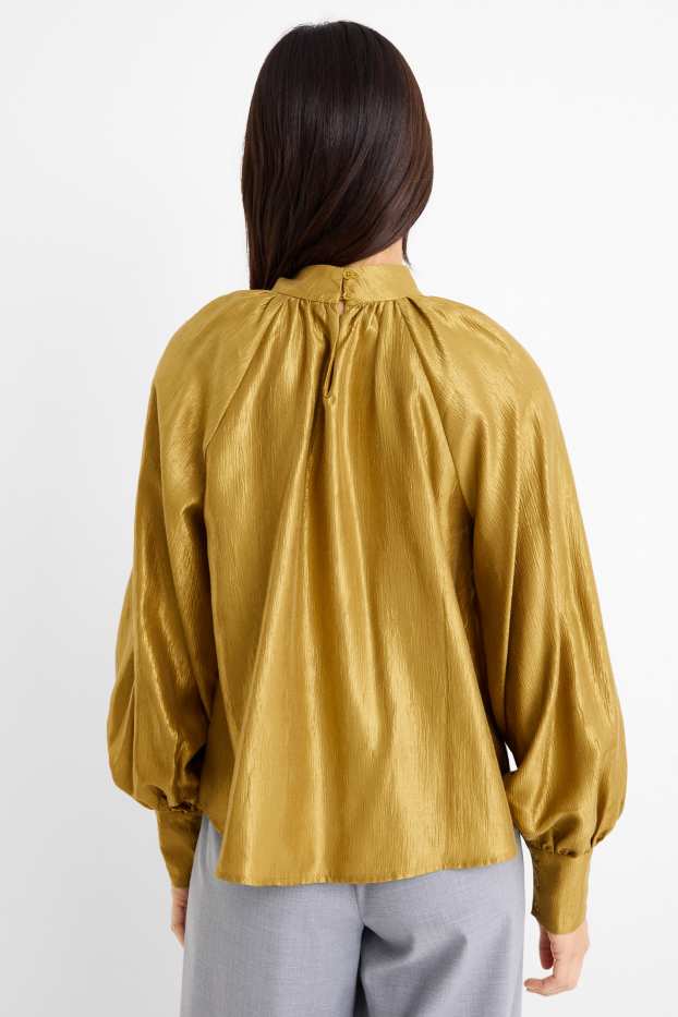 Dames - Blouse - glanzend - goud