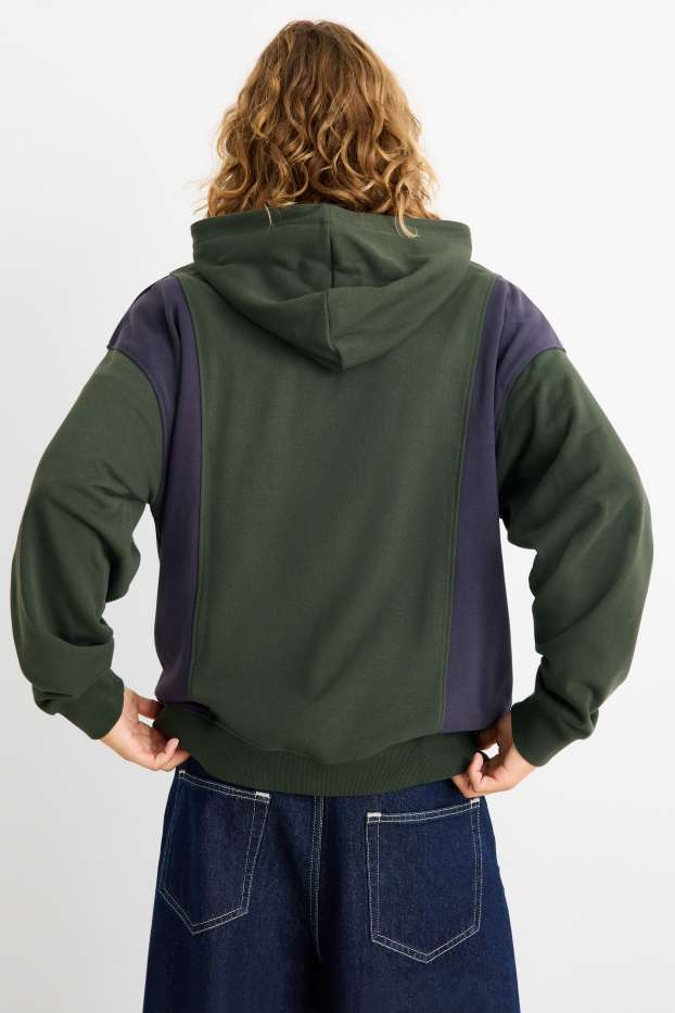 Hommes - Sweat à capuche - vert foncé