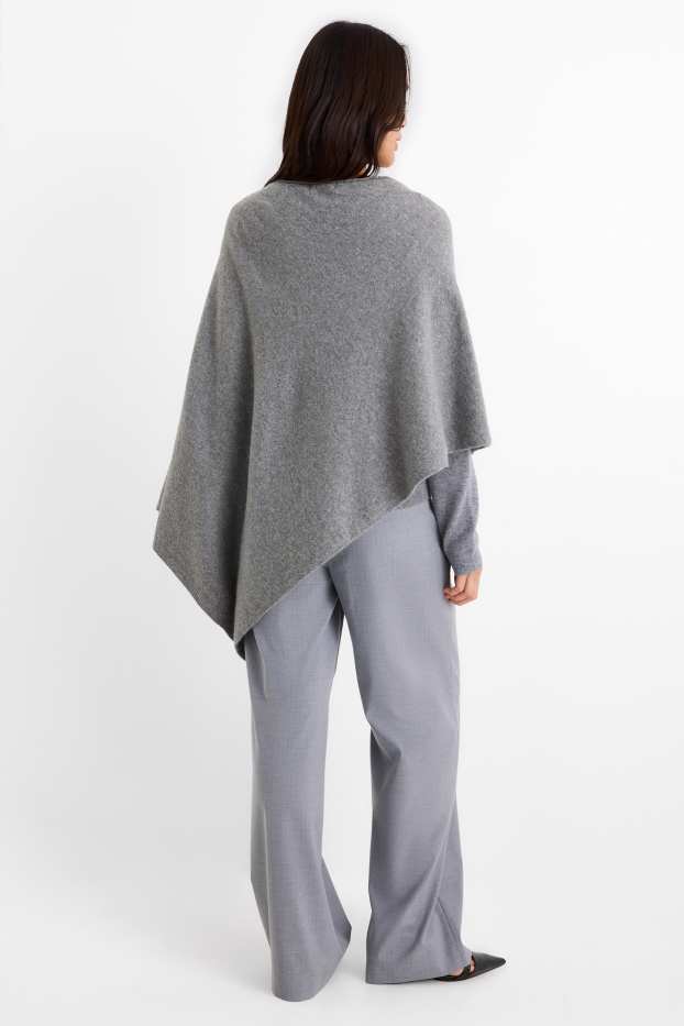 Dames - Poncho - grijs