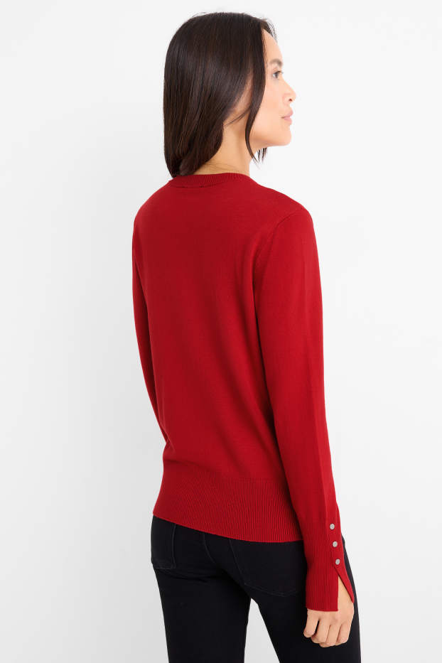 Damen - Pullover - rot