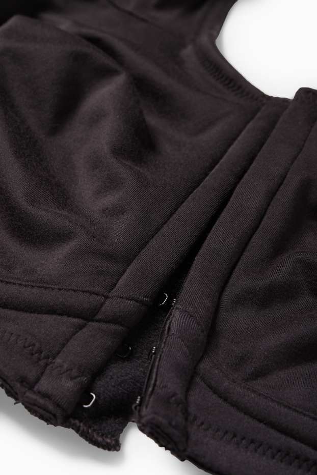 Femmes - Soutien-gorge postopératoire sans armatures - noir