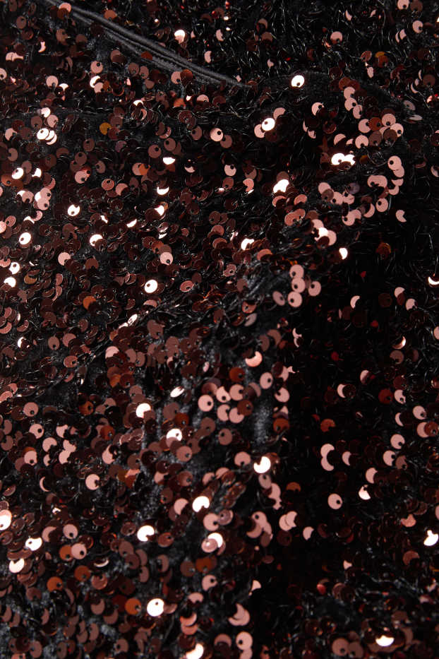 Dámské - Pajetková minisukně - tmavohnědá