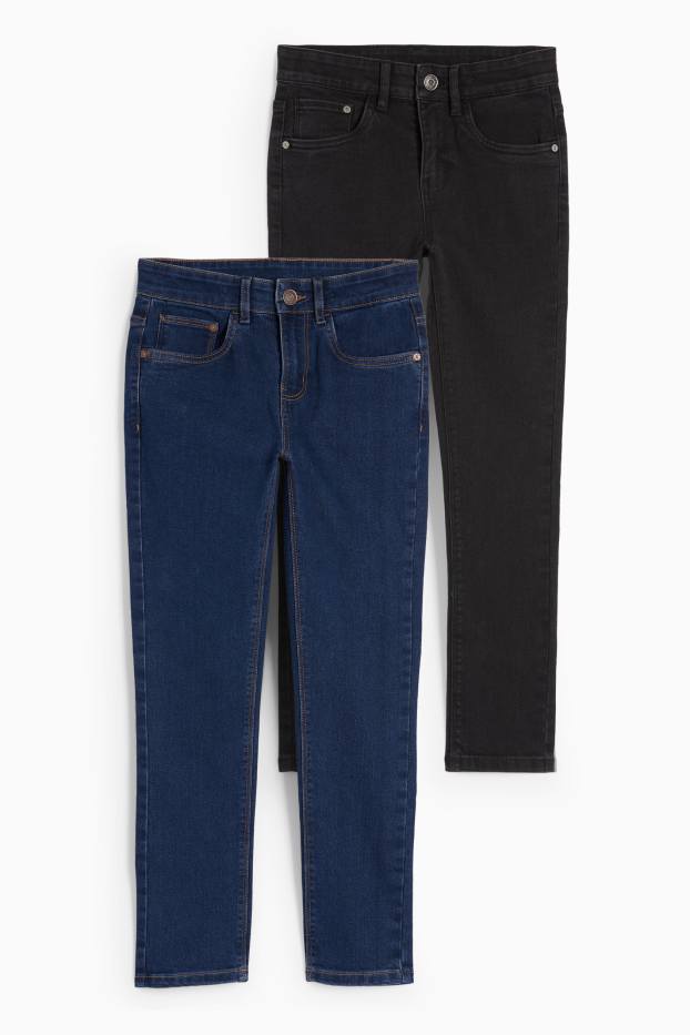 Nen - Paquet de 2 - skinny jeans - blau/negre