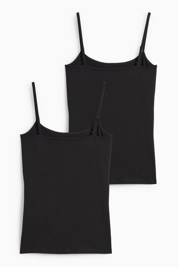 Dames - Set van 2 - top - zwart