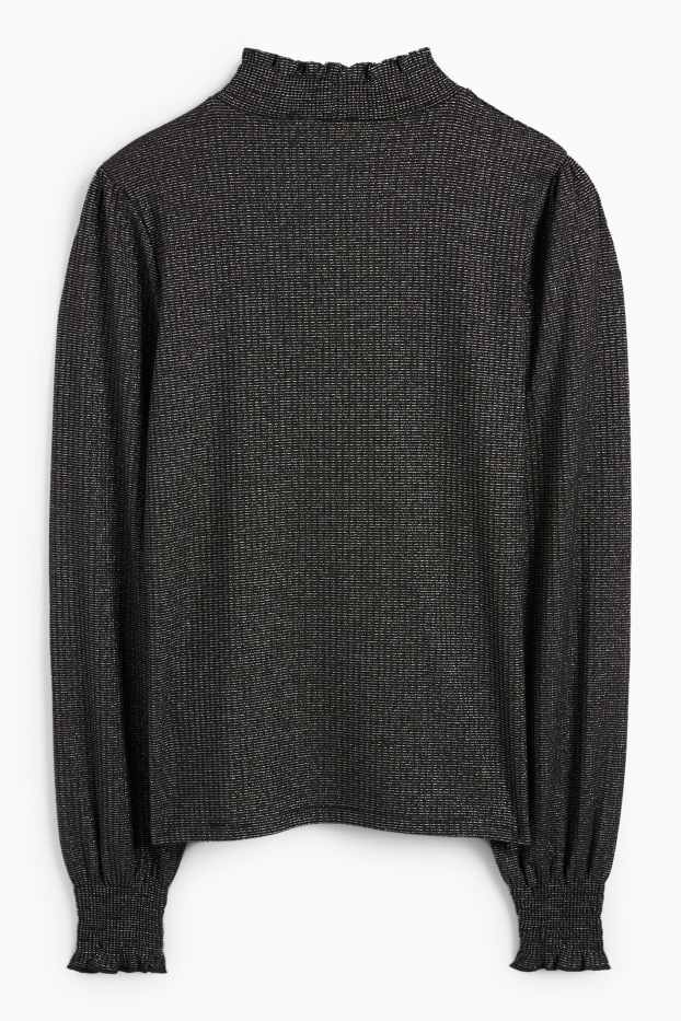 Mujer - Jersey - de canalé - negro