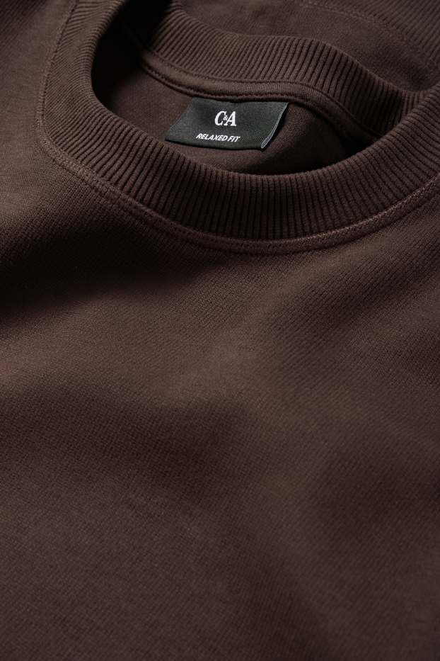 Heren - Sweatshirt - donkerbruin