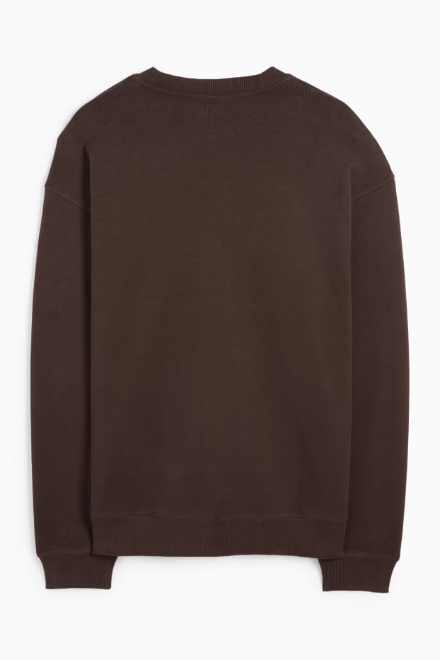 Heren - Sweatshirt - donkerbruin
