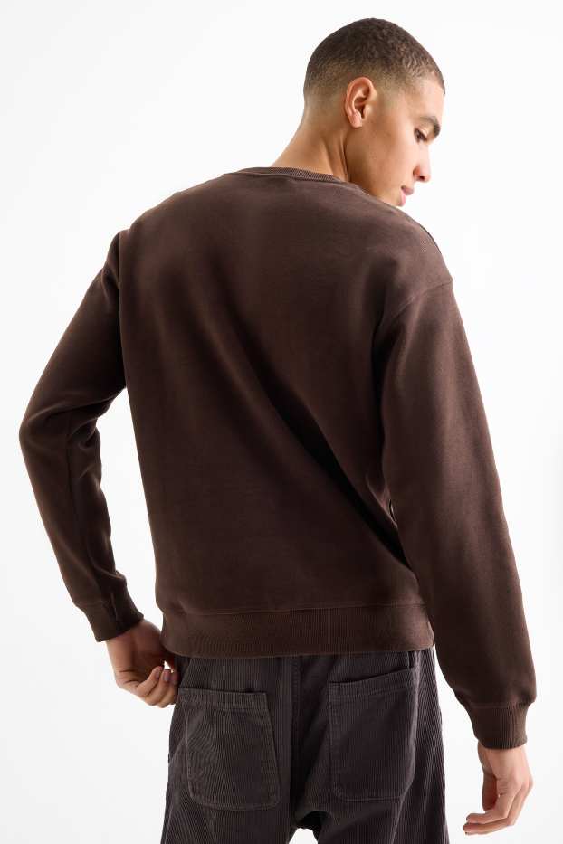 Heren - Sweatshirt - donkerbruin