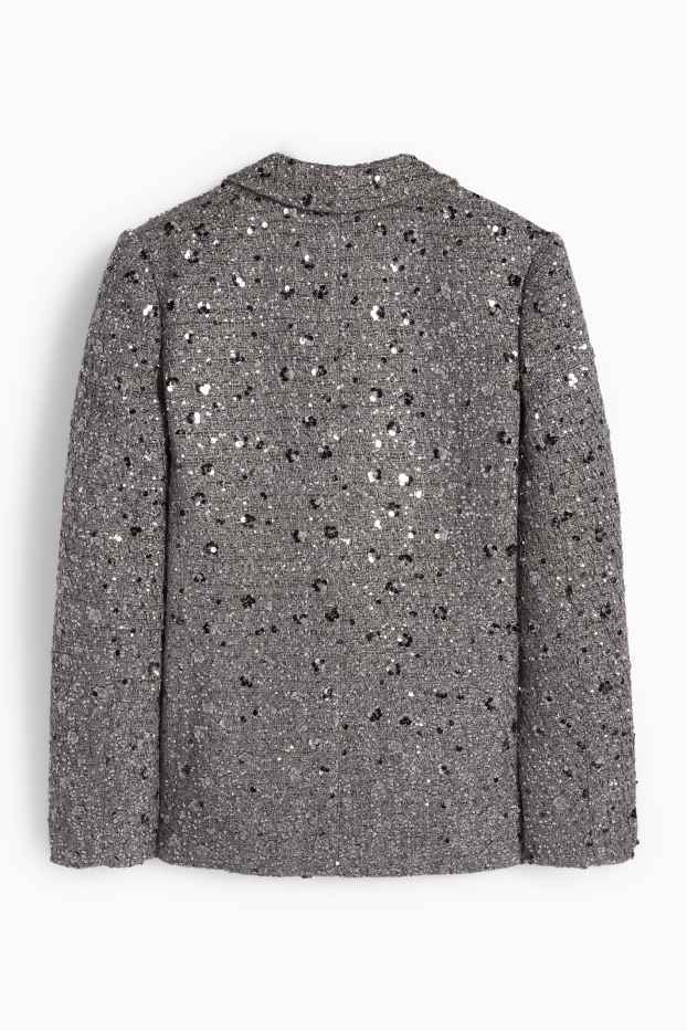 Dámské - Business buklé blejzr - regular fit - stříbrná