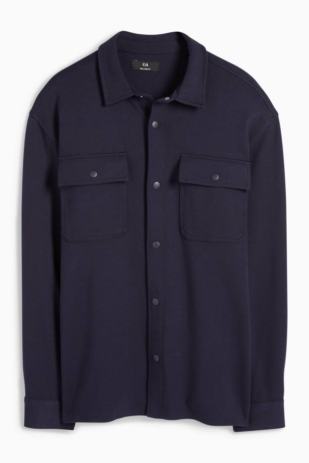 Herren - Hemdjacke - Relaxed Fit - Kent - dunkelblau