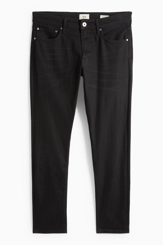 Heren - Slim tapered jeans - zwart