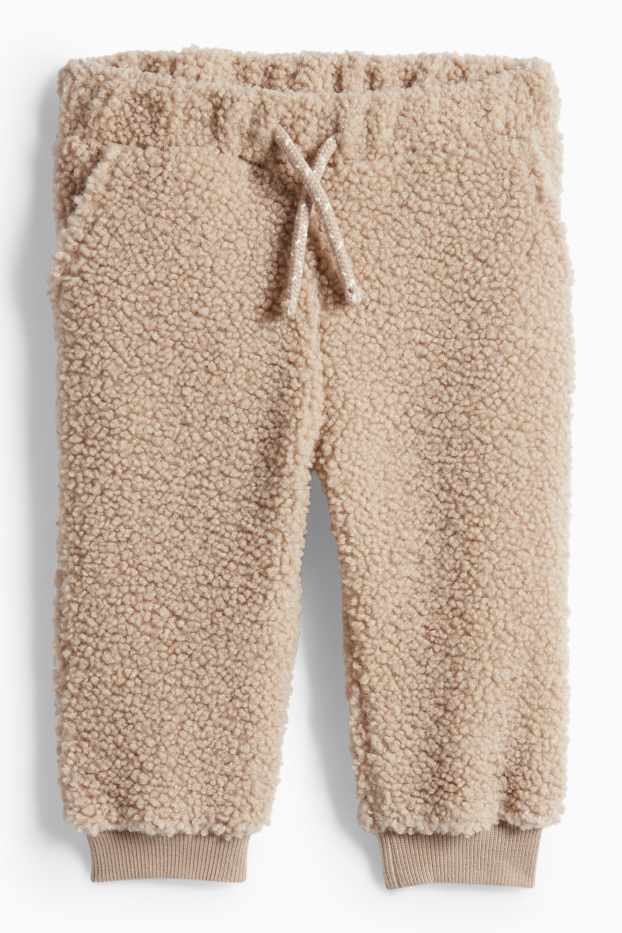 Miminka - chlapci - Lední medvěd - teddy outfit pro miminka - 2dílný - béžová