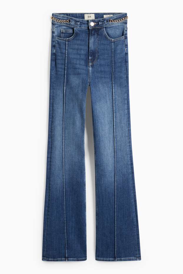 Femmes - Flared jean - high waist - LYCRA® - jean bleu