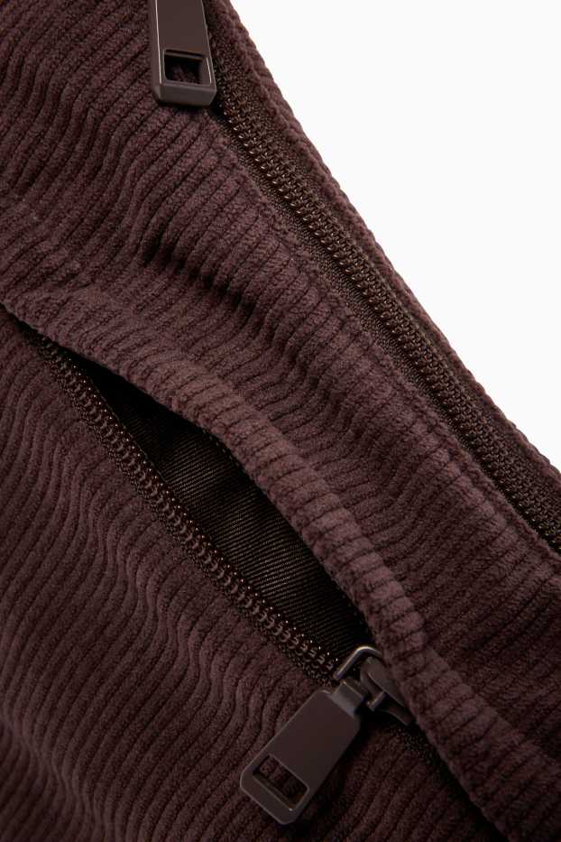 Damen - Cord-Umhängetasche - dunkelbraun