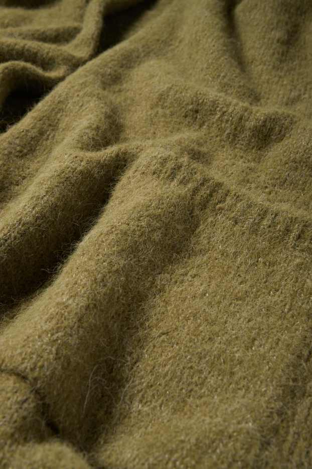 Damen - Lange Strickjacke - grün