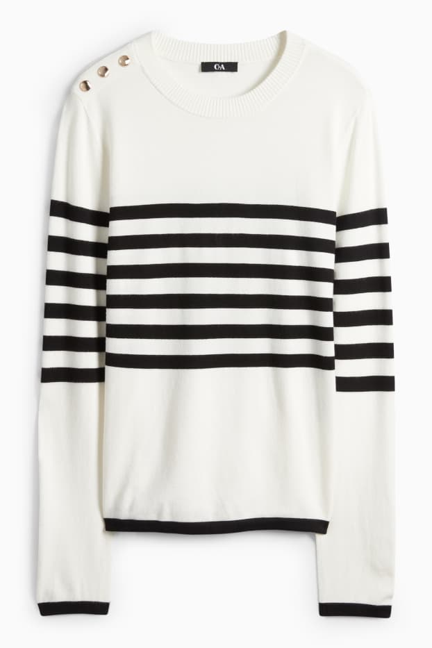 Women - Jumper - white / black