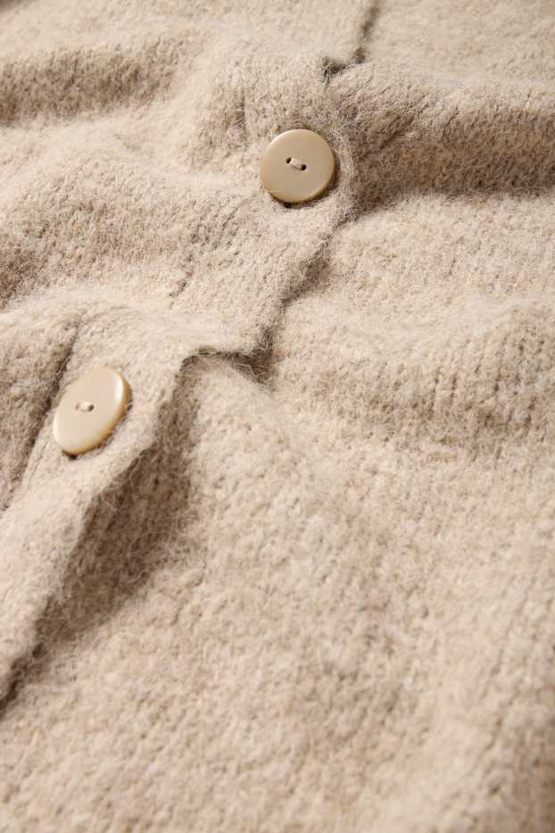 Damen - Strickjacke - beige