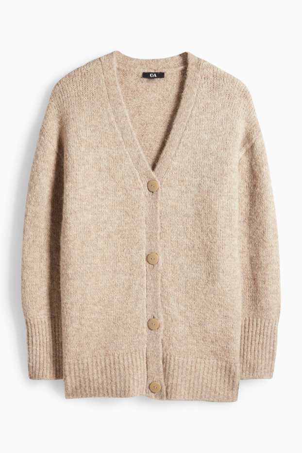 Damen - Strickjacke - beige