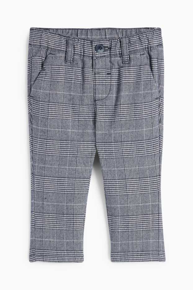 Bébés garçons - Tenue pour bébé de Noël - 3 pièces - à carreaux - bleu foncé / blanc