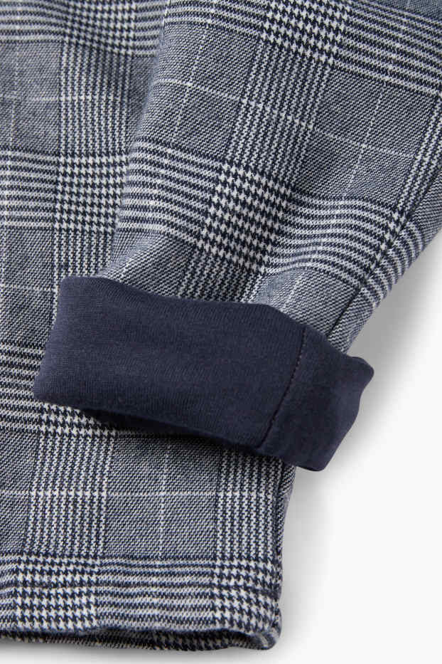 Bébés garçons - Tenue pour bébé de Noël - 3 pièces - à carreaux - bleu foncé / blanc