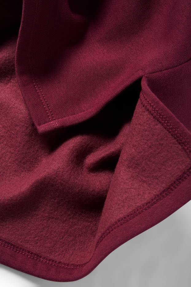 Damen - Sweatkleid - Straight Fit - bordeaux
