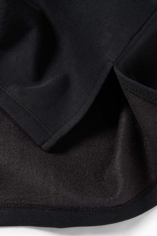 Damen - Sweatkleid - Straight Fit - schwarz