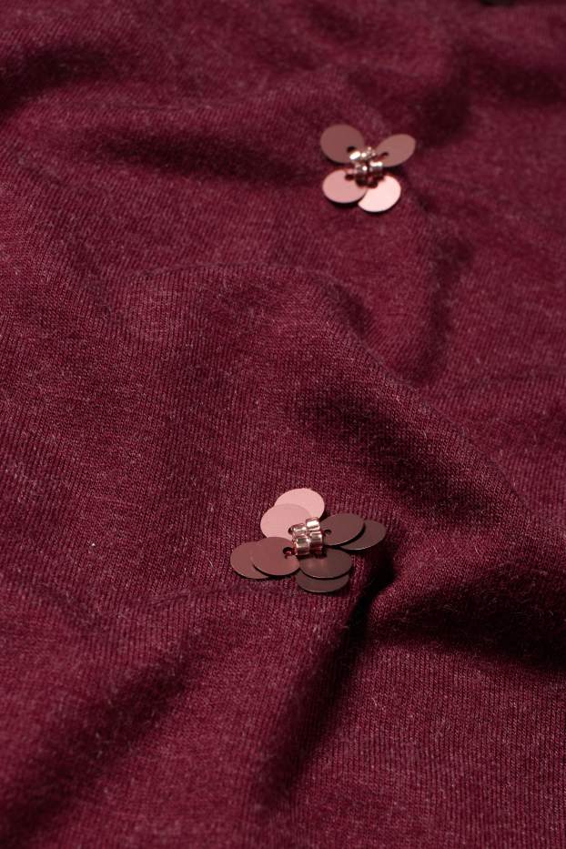 Women - Long sleeve top- regular fit - purple