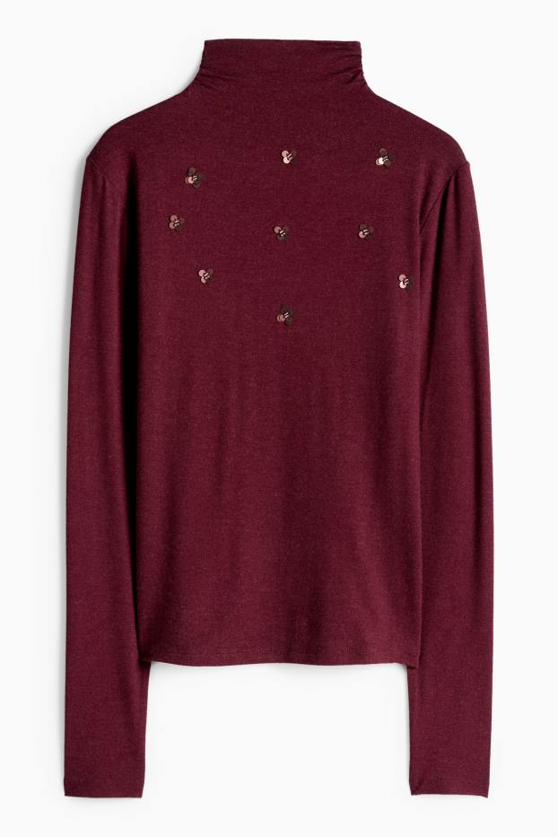 Women - Long sleeve top- regular fit - purple